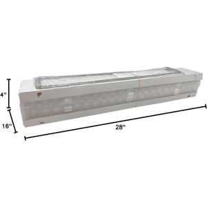 Aerostar MERV 11 Collapsible Replacement Filter for Aprilaire 410 16x28x4, 2 Pack