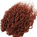 8Packs Faux Locs Crochet Hair 24Inch Crochet Locs,Ginger Soft Locs With Curly Ends Boho Faux Locs Crochet Hair for Black Women (Size: 24 Inch (Pack of 8)