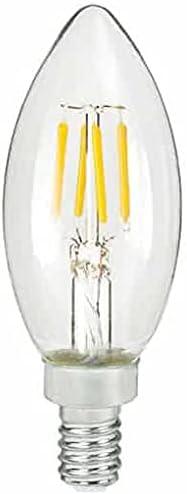 TCP LED Filament High CRI Decorative Lamps B11 Lamps 40 Watt Replacements  Dimmable  E12 Base  15,000 Hour - 40 Watt - 300 Lumens - UPC 762148283751