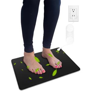 Grounding Mat Kit, 15ft Grounding Cord, Use for Ground Foot Mats, Computer Mat, Sleep Mat, Pet,Soft & Cozy, Home Use (23.6" x 13")