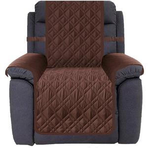 Ameritex Waterproof Nonslip Recliner Cover Stay in Place, Dog Chair Cover Furniture Protector, Ideal Recliner Slipcovers for Pets and Kids (Chocolate, 30'')