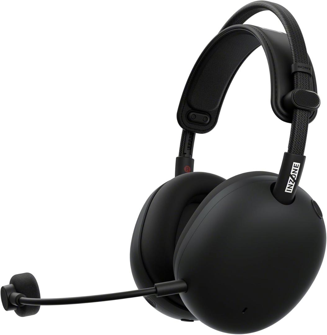 Sony INZONE H9 II Wireless Noise Canceling Gaming Headset, WH-1000XM6 Drivers, Lightweight, Detachable Cardioid AI Mic, 2.4GHz and Bluetooth, Soft Case, for PC, PS5, Switch, and Mobile, Black