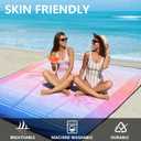 WIWIGO Beach Blanket Waterproof Sandproof Beach Mat 79" X 83"/10'x9'for 2-8 Adults Quick Drying Outdoor Picnic Mat Beach Accessories for Travel, Camping, Hiking (Coconut Tree-sundown Color)
