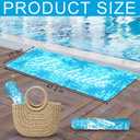Poolside Rubber Drainage Mat, 17.3" x 47.2" Non-Slip Heat Resistant Outdoormat, Durable Quick Drain Pool Deck Mat for Patio, Bathroom, Garden, Indoor & Outdoor Use