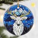 Christmas Ornaments, Dodosky 2.8in Ceramic Night Court Ornament, Xmas Decor, Christmas Tree Ornaments, Xmas Decorations for Tree, Holiday Ornament, Gift Ideas, Gifts for Women, Friend, Lover