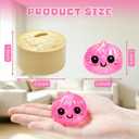 2 pcs 2.0" Sugar Mini Glitter Dumpling Squishy Surprise Box – Cute Bao Bun Squishy Set with Steamer, Glittery Slow Rise Stress Relief Toys, Mystery Sensory Fidget for Kids Adults Fun Blind Bag Gift