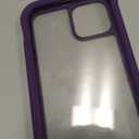 Miracase Glass Series for iPhone 12/12 Pro Case 6.1 inch, Upgraded Full-Body Rugged Phone Bumper Case Cover with Built-in 9H Tempered Glass Screen Protector and Camera Protector, Purple