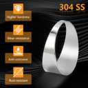 304 Stainless Steel Pie Cuts, 1.75'' Polished Exhaust Cutout Laser Cut and Deburred for Custom Exhaust System 5 Pcs