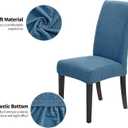 Joccun Chair Covers for Dining Room Set of 2, Chair Slipcovers Stretch Dining Room Chair Covers Seat Protector,Washable Parsons Chair Cover for Home,Hotel,Banquet(Dark Blue,2 Pack)
