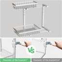 Merrylun Under Sink Organizers,5 Adjustable HeightMetal Pull Out Under Sink Organizers and Storage Shelves with Sliding Drawer 2 pack, White
