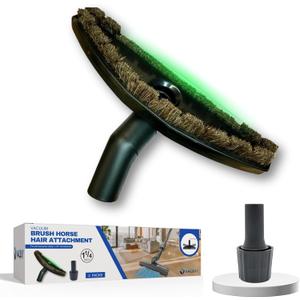 1.25 Inch Vacuum Brush Attachment Kit Compatible with Vacuums Hose 1-1/4 Inch - 1.25 Inch Shop Vac Accessories: Horse Hair Dust Brush, Vacuum Extension Wand and More (2 Pack)
