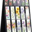 Faccito Bookmark Display Stand, Double Sided Portable Holder for Bookmarks, Black Desktop Display Rack for Retail Store, Booth, Craft Shows Fair, Library, No Assembly Required
