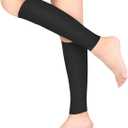 Compression Socks, 20-30mmHg Calf Compression Sleeves, Footless Compressed Socks for Varicose Veins, Shin Splints, Edema Recovery Maternity, Cycling Running Travel, Women & Men, Size XL