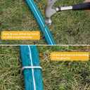 LINEX Sprinkler Soaker Hose 50 ft 2 pack for Garden Lawn Watering Hose with Hose Stakes