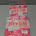 2 x BTFBM Womens Sheer Mesh Summer Tops 2025 Crewneck Short Sleeve Print Ruched Crop Top Slim Fit Club Going Out T Shirts (Pink, S)