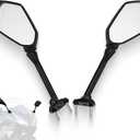 FOVPLUE Long Rear View Mirrors,Motorcycle Mirrors Adjustment for Kawasaki Ninja 650R 2009-2016,Ninja 1000 Z1000SX 2011-2015,NINJA 400R 2010-2014, NINJA ER6F ER-6F 2009-2016