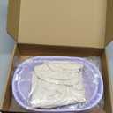 Nuogo 4 Pack Oval Bread Proofing Basket Silicone 10 Inch Collapsible Sourdough Bread Baking Supplies Dough Proofing Bowl with 4 Pcs Dough Scraper and 4 Pcs Basket Covers(Purple)