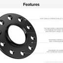 2pcs 10mm 5x120 Hubcentric Wheel Spacers Compatible with 1996-2003 BMW 525i 528i 530i 540i M5 (74.1mm Bore) Black E39 525 528 530 540