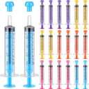 TrelaCo 20 Pack 10ml Oral Syringes with Cap for Liquid Plastic Syringe Without Needle Measuring Dispensing Tools Individually Sealed for Pets Feeding Lab Sample Injection(Multicolor)