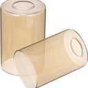 PATIKIL 6 x 4 Inch Clear Amber Glass Shades Replacement, 2pcs Handmade Glass Lamp Shade Cylinder Lampshade Light Fixture with 1-5/8" Fitter for Chandelier Pendant Wall Sconces