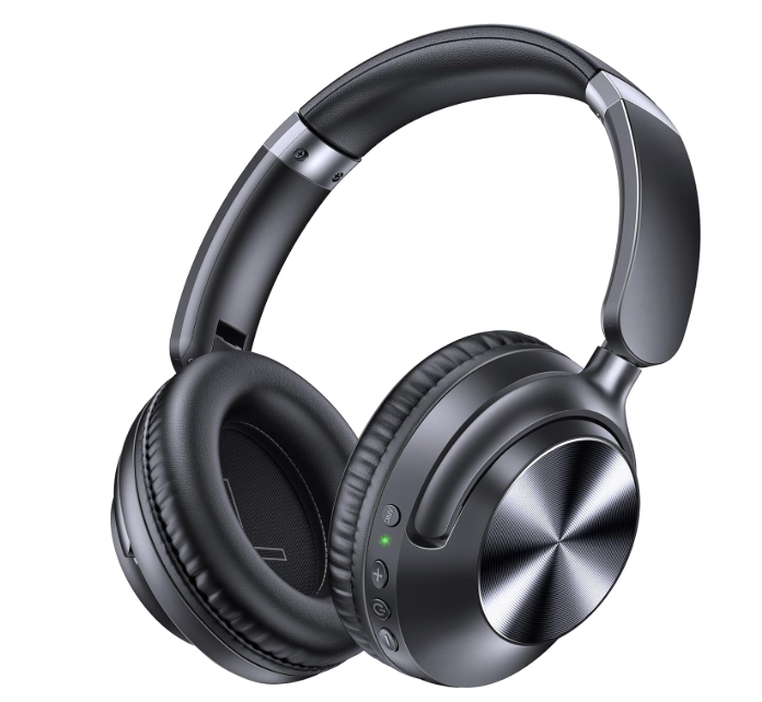 TAGRY Hybrid Active Noise Cancelling Headphones 100H Playtime Wireless Over Ear Bluetooth Headphone with Fast Charging HiRes Audio Comfort Earcups Headsets for Travel Home Office Phone PC Black