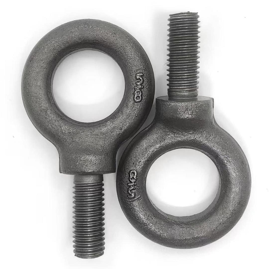 Lifting Shoulder Eye Bolt 5/ 8"-11 X 1-1/ 4" 2 Pcs, Industrial Grade Heavy Duty Forged Steel for Truck Tractor Bucket Use As Towing&Pulling Point