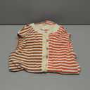 Women Casual Striped Sleeveless Tank Jumpsuits Color Block Wide Leg Romper Comfy Button Down Rompers (Small, Orange)