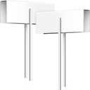 2 Pieces Bifold Door Lock Double Door Child Safety Childproof Closet Stainless Steel Metal Pantry Lock for Bifold Folding Closet Pantry, White