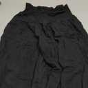 Black Linen Pants Elastic Waist Wide Leg Womens M