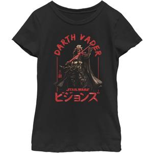 STAR WARS Visions Theduel Dvader Girls Short Sleeve Tee Shirt (Medium, Black) M STAR WARS Visions Theduel Dvader Girls Short Sleeve Tee Shirt (Medium, Black) M