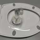 LUXE TS1008E Elongated Comfort Fit Toilet Seat with Slow Close, Quick Release Hinges, and Non-Slip Bumpers (White)