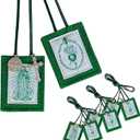 Green Scapular, 3 Pack Bulk Scapulars Catholic Of Immaculate Heart of Mary Green, Escapularios Catolicos Scapular Catholic Necklaces Religious Gift For Women Man With St Benedict Medal Crucifix