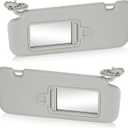 2Pcs Driver & Passenger Side Sun Visor Without Light Fit for Hyundai Elantra 2017 2018 2019 2020, Replaces for 85210F2100TTX 85210-F0100TTX Gray