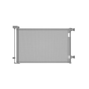 Retractable Baby Gates, Mesh Dog Gate for Doorways, 33.6" Tall, Expands to 55" Wide,Pet Safety Essential Fit for Baseboards, Wide Toddlers Gates for Hallways, Indoor & Outdoor, Grey  