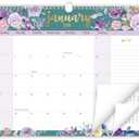 GuassLee Wall Calendar 2026-2027, Calendar Wall 2026, 18-Months Hanging Calendar Jan. 2026 to Jun. 2027, 14" x 11.5" Monthly Planner Wall with Thick Paper for Office School Home Teacher Academic (Purple)