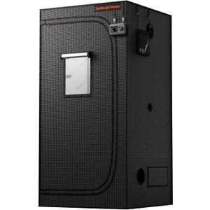 Spider Farmer 3x3 Grow Tent, 36"x36"x72", with Hook for Controller, Enlarged View Window, 1680D Thicken Mylar Canvas, Removable Floor Tray for Indoor Hydroponic Growing for SF2000Pro, SE3000, G3000