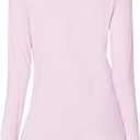 Amazon Essentials Women's Brushed Tech Stretch Long-Sleeve Crewneck Shirt (Available in Plus Size) (Pink, M)