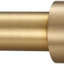 16-120 inch Long Adjustable Warm Gold Curtain Rods,1 inch Diameter Splicing Heavy Duty Rod Set with Aluminum Finals for Windows, Door, Drapery