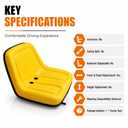 NLQR Lawn Mower Garden Tractor Seat Replacement Compatible with John Deere STX30 STX38 318 322 330 332 400 420 430 and Other Related Models Riding Mower Skid Steers 135001YE