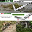 GREBSTK Crack Weeder Crevice Weeding Tool Stainless Steel Manual Weeder Gardening Tool