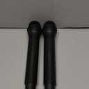 Facmogu 2PCS Fake Microphone Props, Plastic Pretend Play Microphone Prop, Realistic Simulate Speech Practice Prop, Faux Mic Props for Halloween, Christmas, Costume, Cosplay, Birthday Party - Black