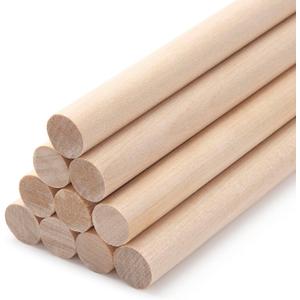 Wood Dowels Wooden Dowel Rods for Crafts, 10PCS 5/8 x 15 Round Macrame Wooden Sticks for Crafting, Unfinished Hardwood Sticks for Arts and DIYers, Tiered Cake Support and Wedding Ribbon Wands