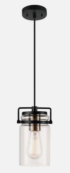 Oliver 1-Light Dark Bronze Plug-In or Hardwire Pendant Lighting with 15 ft. Cord