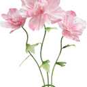 Large Artificial Paper Flowers Decoration, Giant Fake Flower with Standing Base Home Hotel Office Wedding Background Shop Window Display Photography Props Baby Shower Banquet Art Gallery Decor, Pink