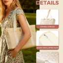 Large Light Weight Tote Bag for Women, Yoga Gym Beach Travel Bag, Fits 15.6" Laptop & Yoga Mat, Waterproof Taslon