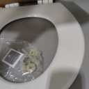 Mayfair Linden Slow Close Toilet Seat, Non Slip Heavy Duty Wood, Easy Install, Round, White