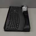 Wireless Keyboard and Mouse Combo, 2.4G Full Size Wave Keys Ergonomic Keyboard with Wrist Rest and 3-Level DPI Adjustable Wireless Ergonomic Mouse for Windows, Mac OS Desktop/Laptop/PC(Black)