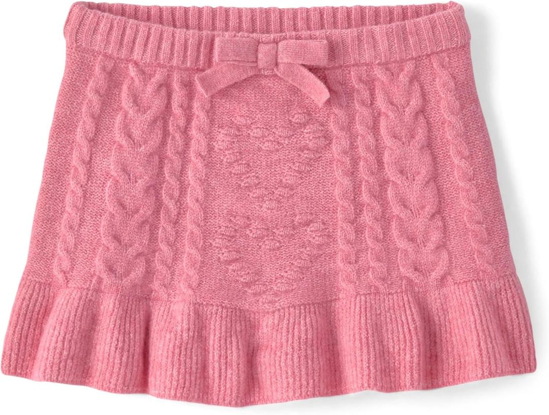 Gymboree Girls' and Toddler Sweater Knit Skirts (10, Pink Heart)