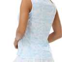 JINSHI Women Tennis Shirt Golf Sleeveless ShirtsQuick Dry UPF 50+ Sportswear with Zipper (M)