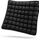SUNFICON Air Cushion Inflatable Chair Air Seat Cushion Car Portable Breathable Comfort Cushion Office Wheelchair Pad Orthopedics Pain Pressure Relief Cushion Camping Seat Mat 18 x 16 x1 in Black